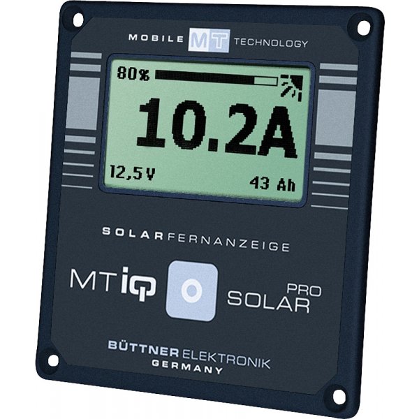 BÜTTNER DOMETIC Solar-Fernanzeige Büttner MT IQ Solar Pro für Solarregler Farbe silber